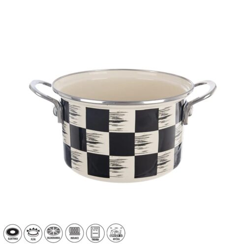 Orion zománcozott edény Chessboard Lem