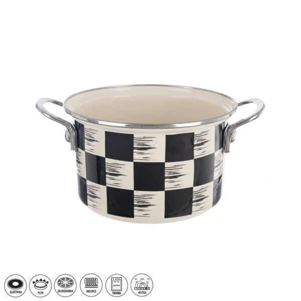Orion zománcozott edény Chessboard Lem