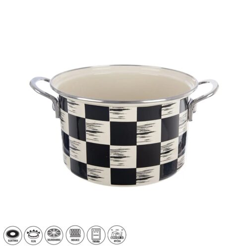 Orion zománcozott edény Chessboard Lem