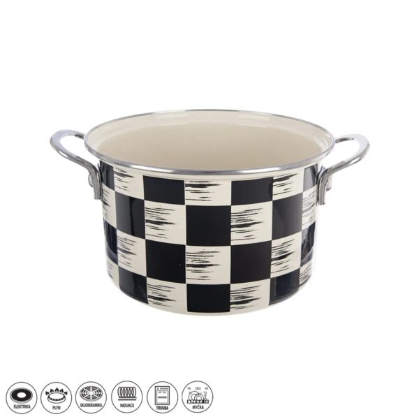 Orion zománcozott edény Chessboard Lem