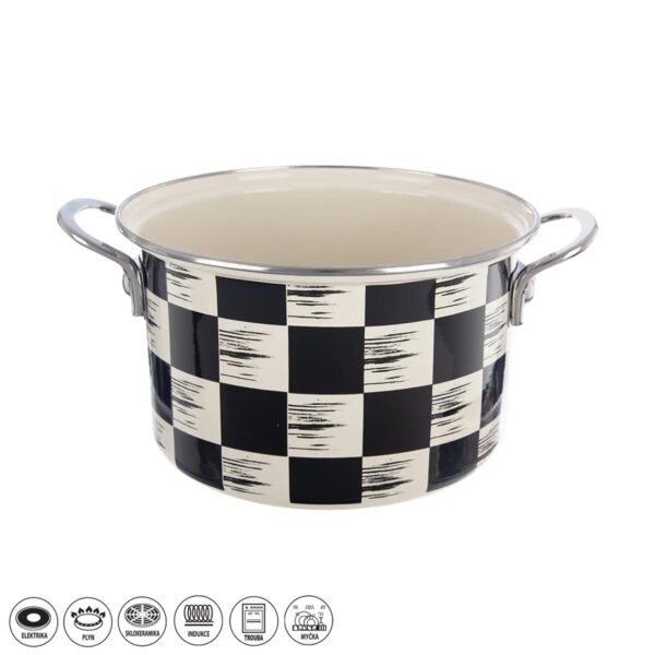 Orion zománcozott edény Chessboard Lem