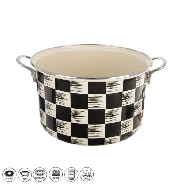 Orion zománcozott edény Chessboard Lem