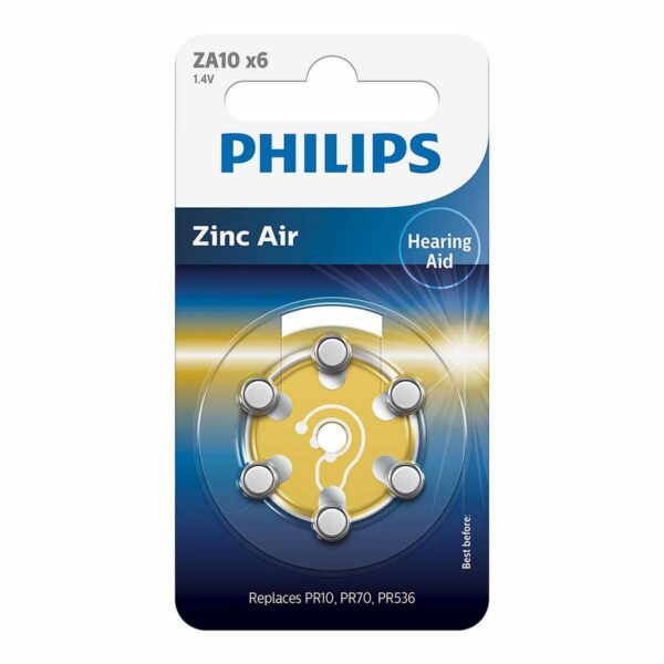 Philips hallókészülék akkumulátorok ZA10 1