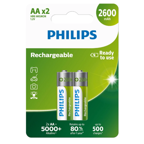 Philips újratölthető elemek AA 1