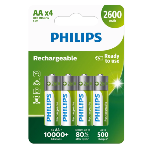 Philips újratölthető elemek AA 1.2 V