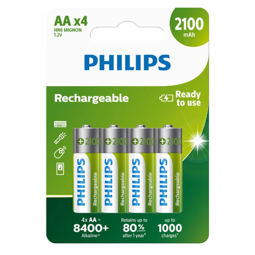 Philips újratölthető elemek AA 1.2 V