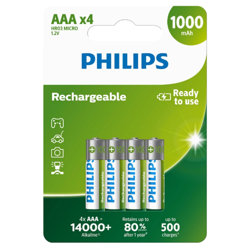 Philips újratölthető elemek AAA 1
