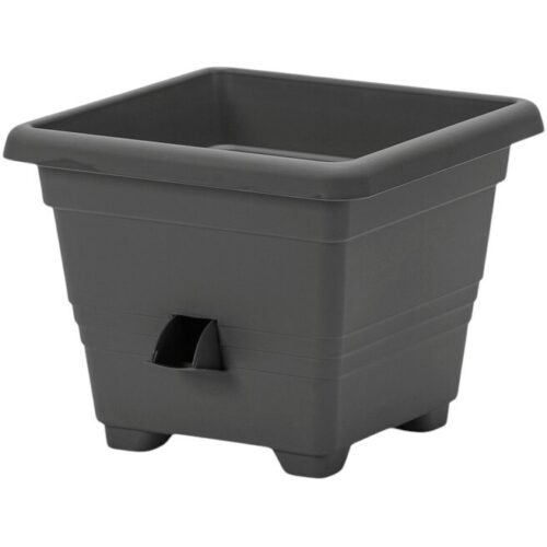 Plastia Bergamot önöntöző virágtartó 25 x 25 cm szürke