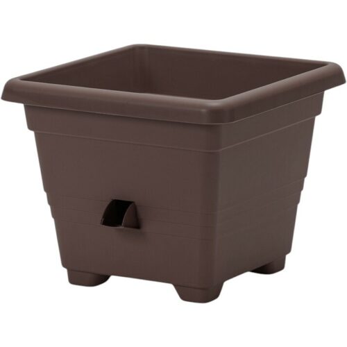 Plastia Bergamot önöntöző virágtartó 30 x 30 cm barna