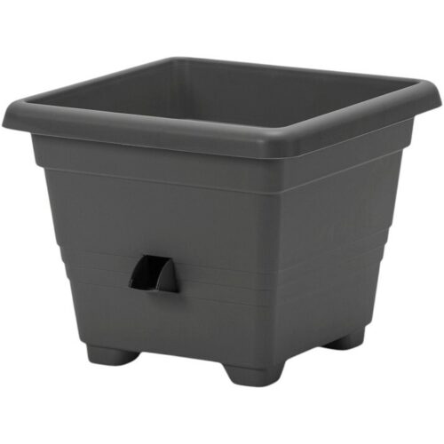 Plastia Bergamot önöntöző virágtartó  30 x 30 cm szürke