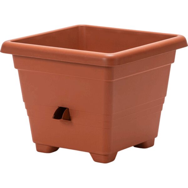 Plastia Bergamot önöntöző virágtartó 35 x 35 cm világosbarna