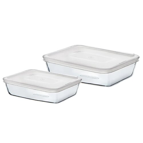Pyrex 2 üvegedényből álló készlet
