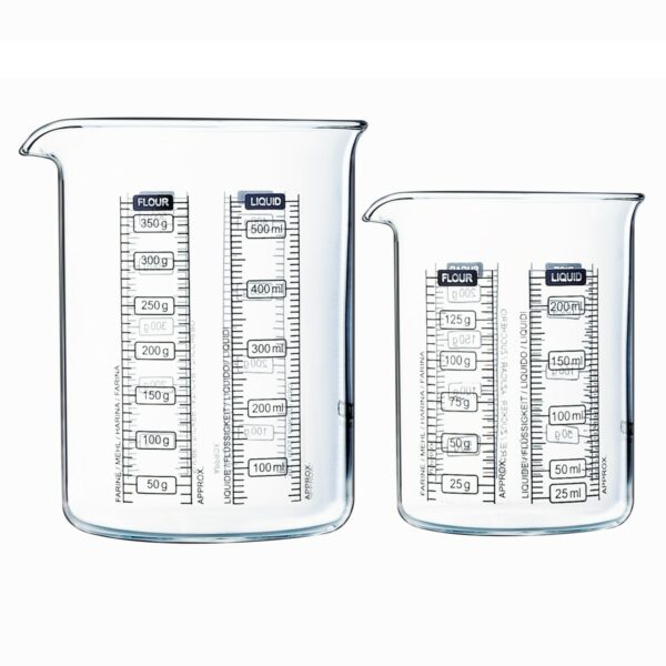 Pyrex üveg mérőpohár készlet 2 db