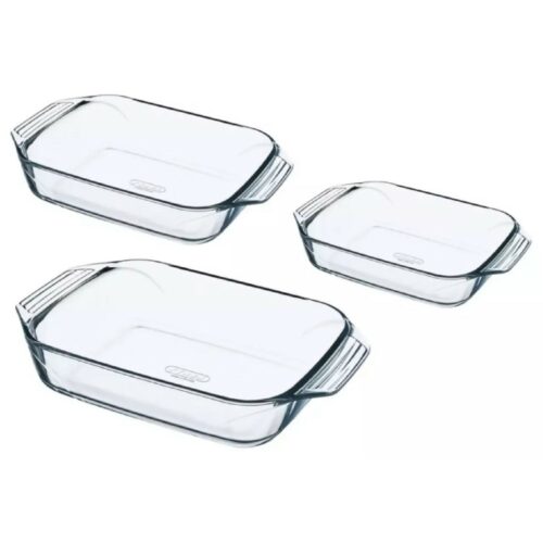 Pyrex üveg sütőedény készlet 3 db