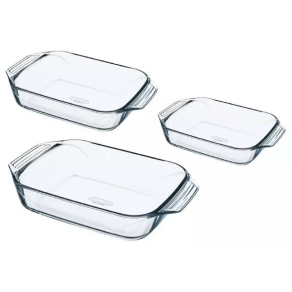 Pyrex üveg sütőedény készlet 3 db