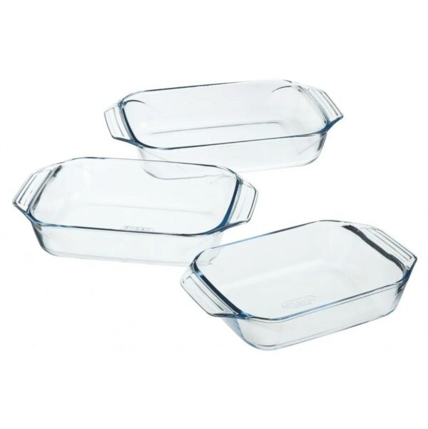 Pyrex üveg sütőedény készlet 3 db