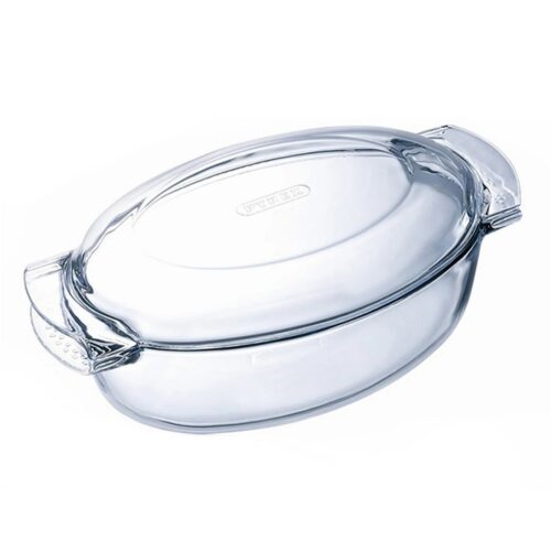 Pyrex üveg sütőtál fedővel
