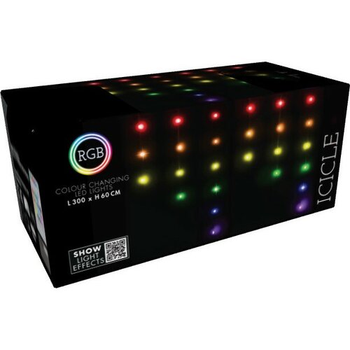 RGB karácsonyi LED-lánc távirányítóval jégcsapok 85 LED