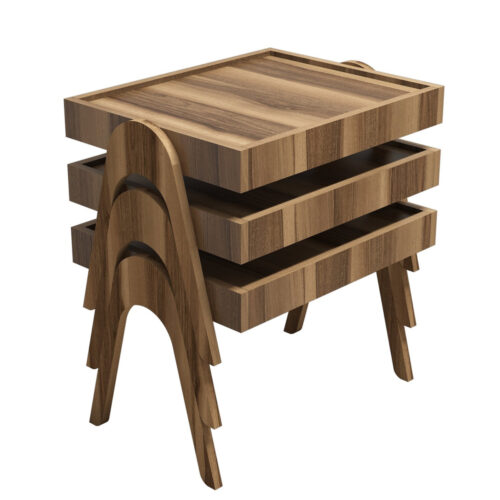 Roma Walnut kisasztal szett
