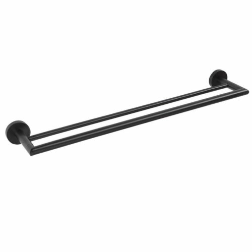SAPHO XB401 X-Round Black dupla törülközőtartó