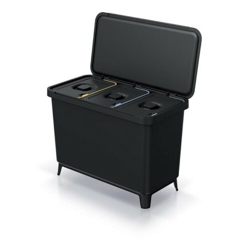 SYSTEMA szelektív hulladékgyűjtő 3 x 10 l fekete