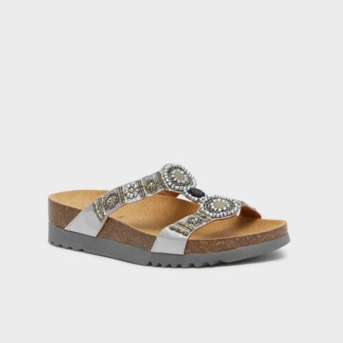 Scholl papucs New Bogotà Wedge ezüst
