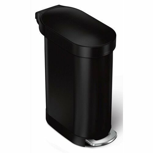 Simplehuman Ovális pedálos szemetes rozsdamentesacél kerettel Slim 45 l