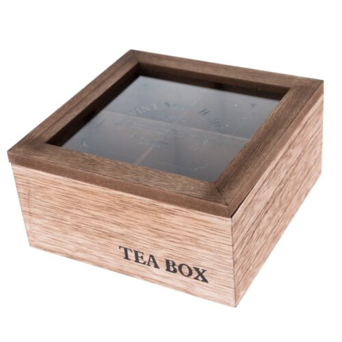 TEA teafiltertartó fadoboz