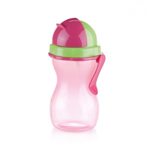 Tescoma BAMBINI 300 ml-es szívószálas  gyermek palack rózsaszín