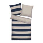 Tom Tailor Dark Navy és Sunny Sand pamut ágyneműhuzat