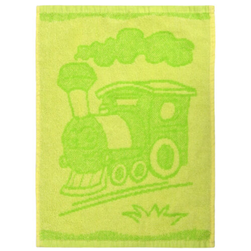 Train green gyermek törölköző