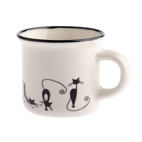 Vadmacskák porcelán bögre