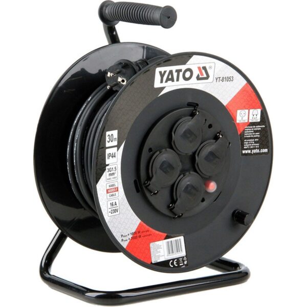 Yato YT-81053 Hosszabbító kábeldob 4 csatlakozóval