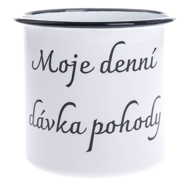 Zománc bögre "A napi adag jólétem"
