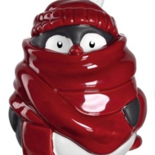 LEONARDO CALDO pingvin figura 15cm sállal