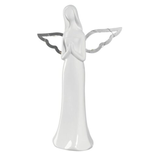 LEONARDO NEVE led porcelán angyal 32cm