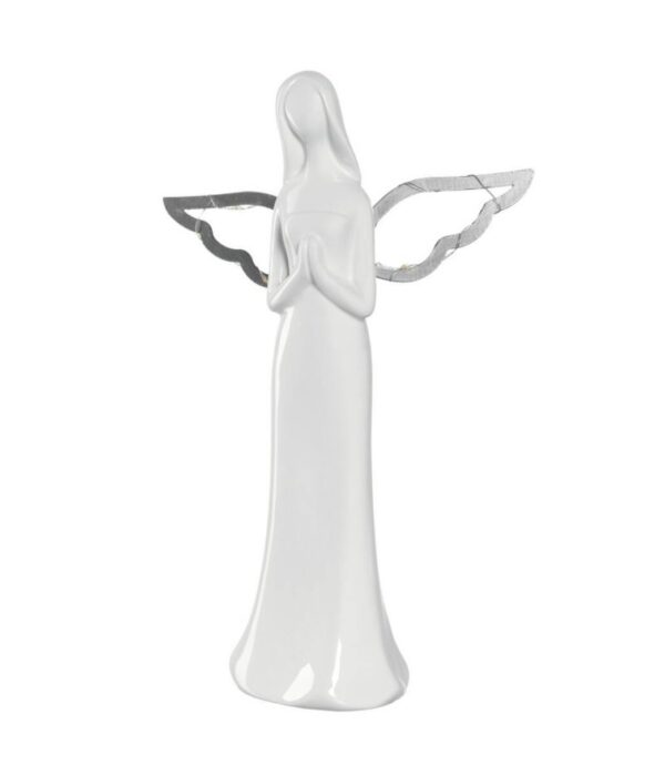 LEONARDO NEVE led porcelán angyal 32cm