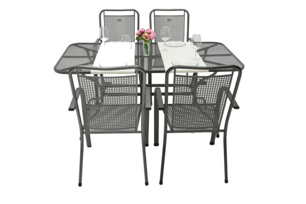 Kerti fém szerelvény SAVANA I 1 + 4 Stůl obdelníkový 190x105 cm (CT0310) Kerti fém szerelvény SAVANA I 1 + 4 Stůl obdelníkový 190x105 cm (CT0310)