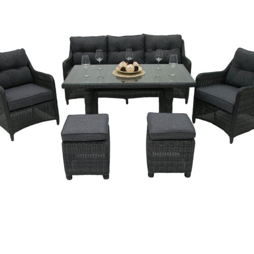 Rattan jelentés PAOLA antracit (párnák FREE)