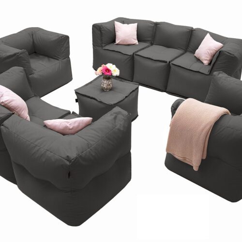 MODULTEX textil moduláris szett 7 személyes (szürke-barna)