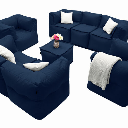 MODULTEX textil moduláris készlet 7 személyes (sötétkék)