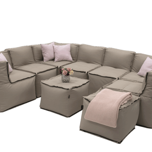 MODULTEX textil moduláris készlet 7-8 személyes (cappuccino)