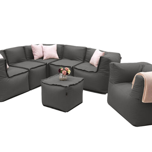 MODULTEX textil moduláris készlet 6 személyes (szürke-barna)