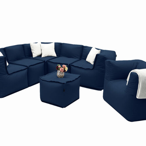 MODULTEX textil moduláris készlet 6 személyes (sötétkék)