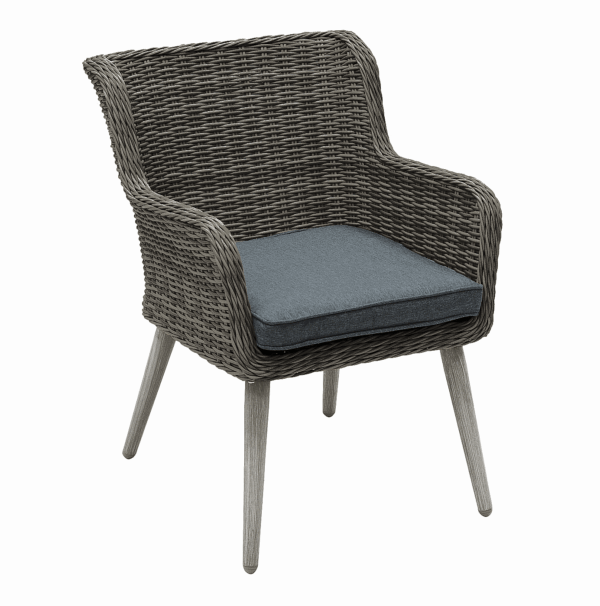 Kerti rattan étkezőszék MALIBU (szürke)