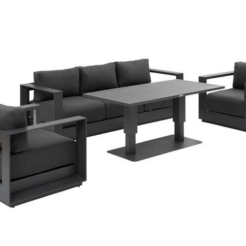 Alumínium készlet 5 személyes MADRID NEW (antracit)