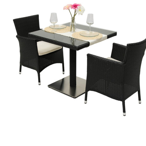 Kerti rattan meghatározott GINA II. 1 + 2 (fekete)