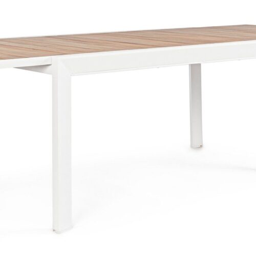 BELMAR fehér bővíthető kerti étkezőasztal 160-240cm BELMAR fehér bővíthető kerti étkezőasztal 160-240cm