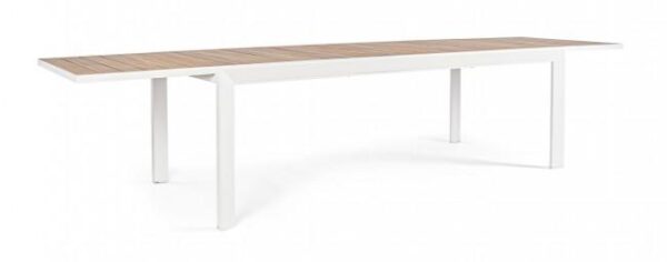 BELMAR fehér bővíthető kerti étkezőasztal 220-340cm BELMAR fehér bővíthető kerti étkezőasztal 220-340cm