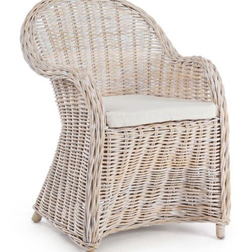 MARTIN bézs kubu rattan szék